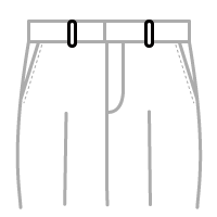 レディースパンツ　ベルトループ有り