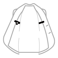 ジャケット　内ポケット　左右