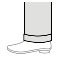 パンツ　裾口ダブル並4cm