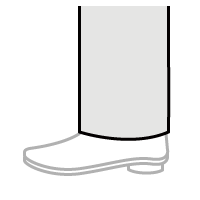 パンツ　裾口シングル