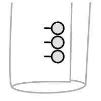 レディースジャケット　袖口仕様　ボタン通常3つ