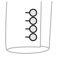 レディースジャケット　袖口仕様　ボタン通常4つ