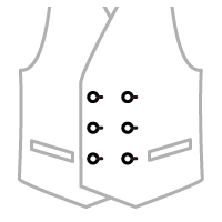 ベスト　ボタンダブル